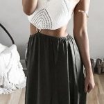 crochet crop top + maxi skirt