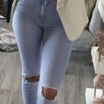denim + high heels