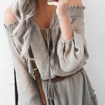 gray loose playsuit