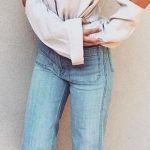 nude shirt + denim